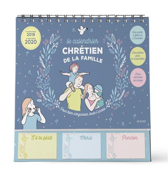 Emprunter Le calendrier chrétien de la famille. Avec 1 crayon, Edition 2019-2020 livre