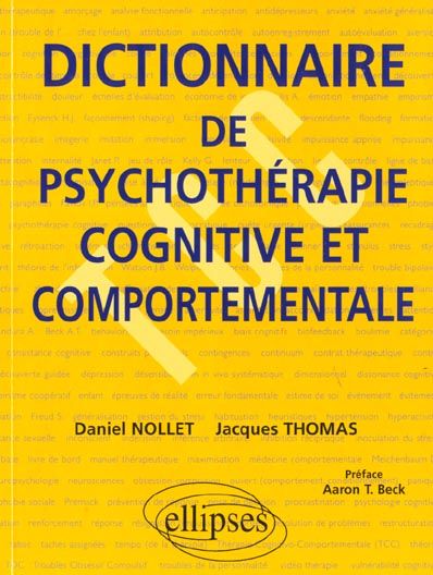 Emprunter Dictionnaire de psychothérapie cognitive et comportementale livre