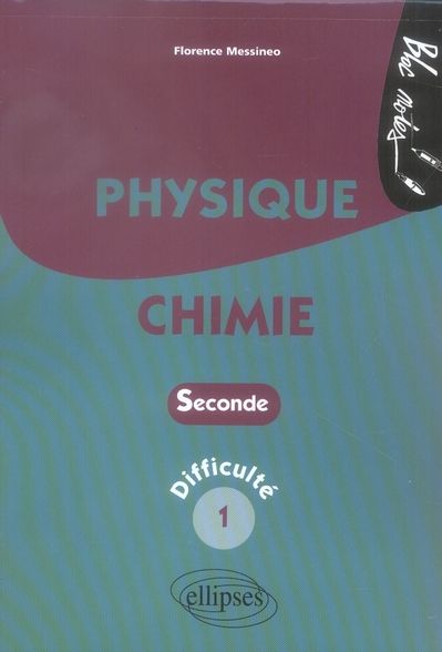Emprunter Physique-Chimie 2e. Niveau de difficulté 1 livre