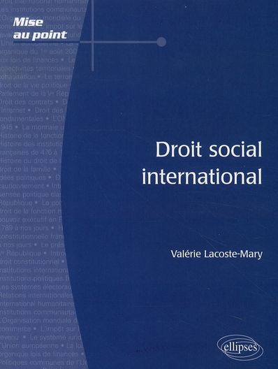 Emprunter DROIT SOCIAL INTERNATIONAL livre