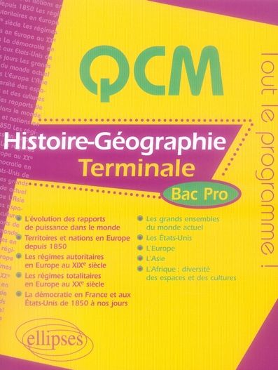 Emprunter QCM Histoire-Géographie Tle Bac Pro livre