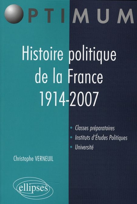 Emprunter Histoire politique de la France 1914-2007 livre