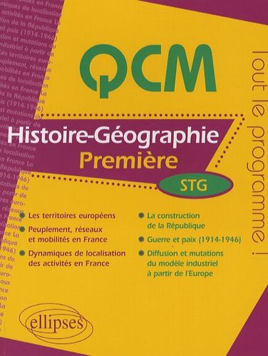 Emprunter QCM Histoire-Géographie 1e STG livre