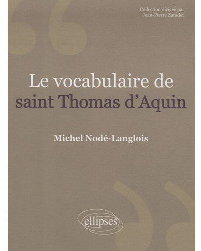 Emprunter Le vocabulaire de saint Thomas d'Aquin livre