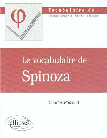 Emprunter Le vocabulaire de Spinoza livre
