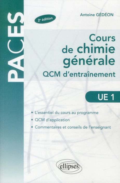 Emprunter Cours chimie générale QCM d'entraînement. UE1, 2e édition livre