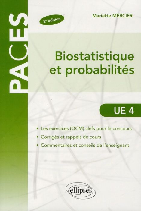Emprunter Biostatistiques et probabilités UE 4. 2e édition livre