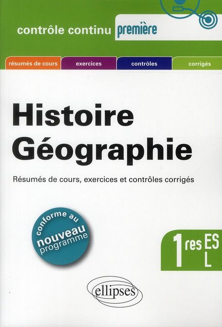 Emprunter Histoire Géographie 1res ES, L. Programme 2011 livre