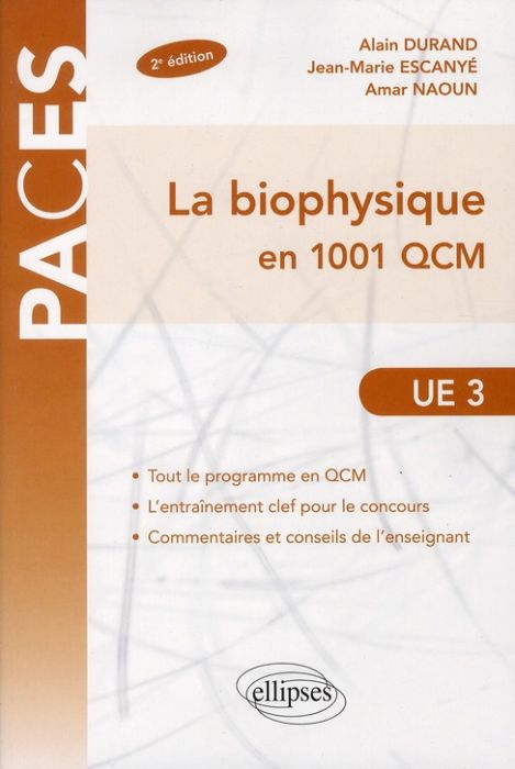 Emprunter La biophysique en 1001 QCM. UE3, 2e édition livre