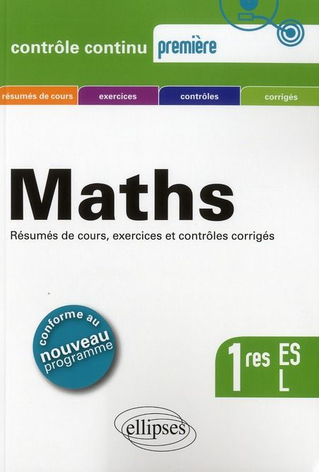 Emprunter Maths 1res ES, L. Programme 2012 livre