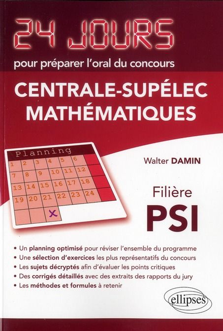 Emprunter Mathématiques concours Centrale-Supélec filière PSI livre