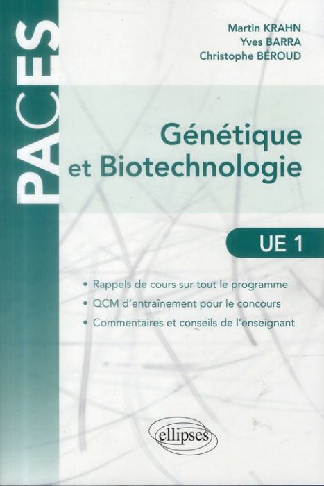 Emprunter Génétique et Biotechnologie UE 1 livre
