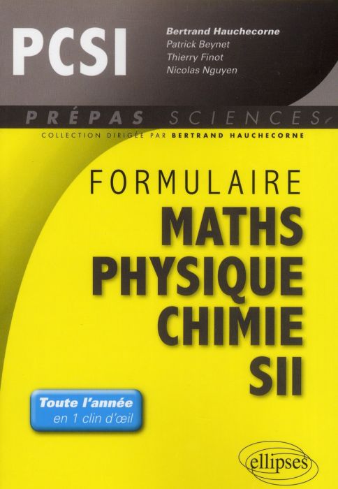 Emprunter Formulaire PCSI mathématiques physique chimie SII livre