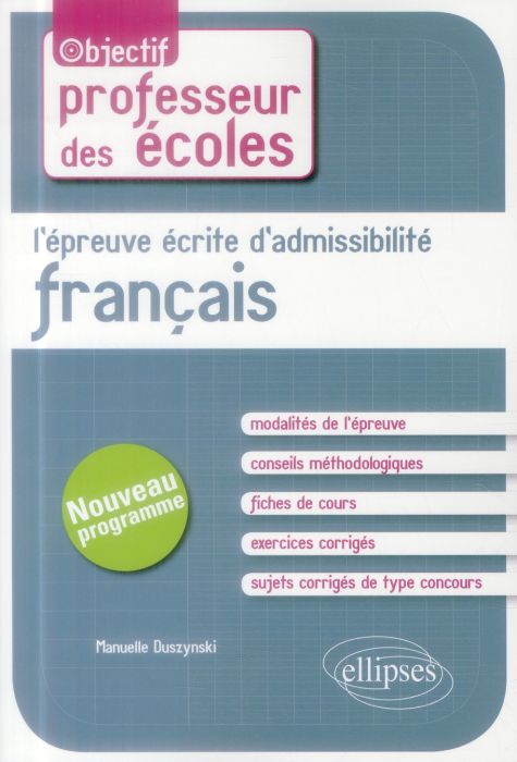 Emprunter L'épreuve écrite d'admissibilité Français livre