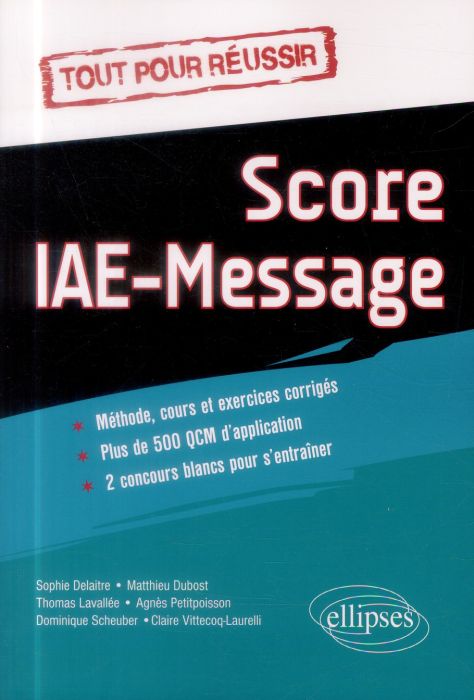 Emprunter Tout pour réussir, score IAE-message livre