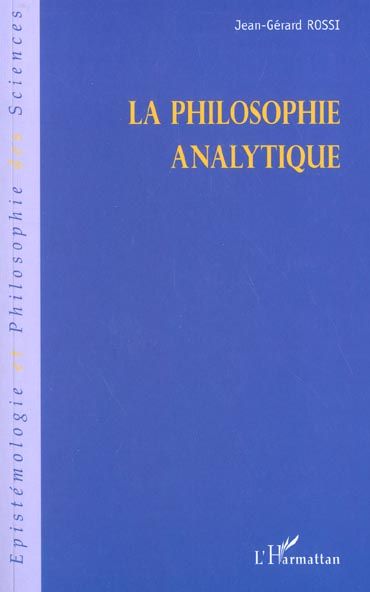 Emprunter La philosophie analytique livre