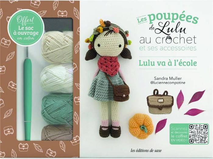 Emprunter Coffret Les poupées de Lulu au crochet et ses accessoires. Lulu va à l'école. Le livre avec 5 pelote livre
