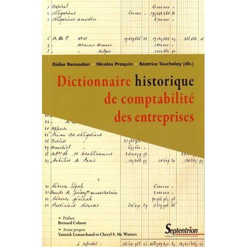 Emprunter Dictionnaire historique de comptabilité des entreprises livre
