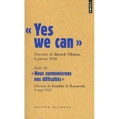 Emprunter Yes we can. Suivi de Nous surmonterons nos difficultés, Edition bilingue anglais-français livre