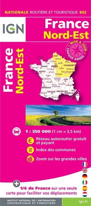 Emprunter 802 France Nord Est 1:350000 livre