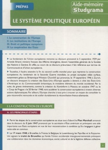 Emprunter Le système politique européen livre