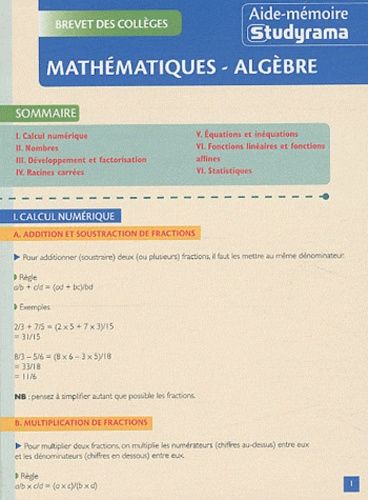 Emprunter Mathématiques - Algèbre livre