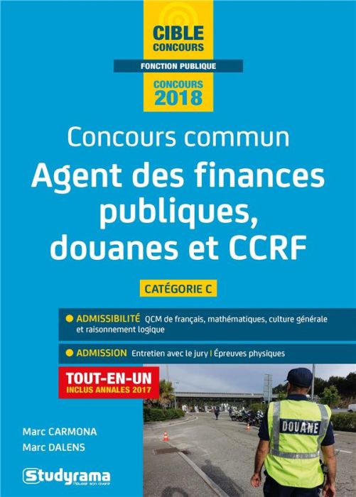 Emprunter Concours commun agent administratif principal des finances publiques, des douanes et de la CCRF de 2 livre