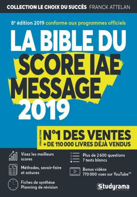 Emprunter La Bible du Score IAE Message. Edition 2019 livre
