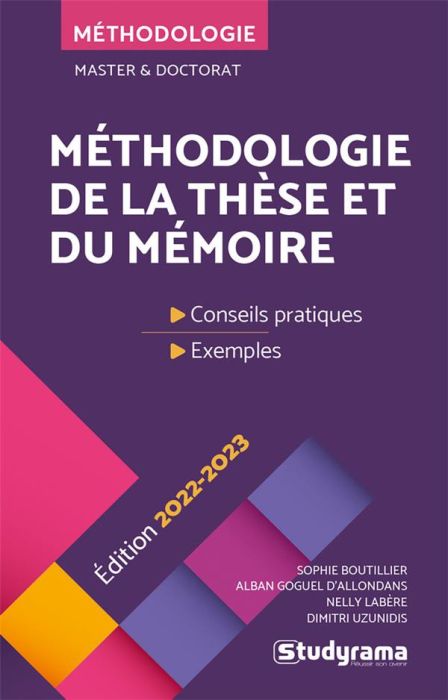 Emprunter Méthodologie de la thèse et du mémoire livre