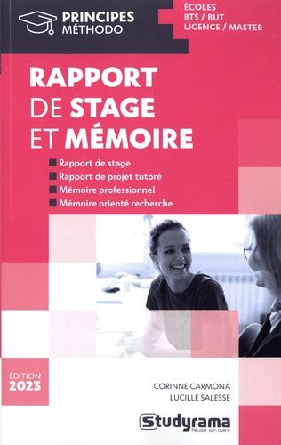 Emprunter Rapport de stage et mémoire. Ecoles, BTS, BUT, Licence, Master, Edition 2023 livre