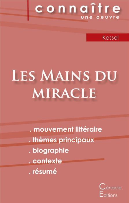 Emprunter Fiche de lecture Les Mains du miracle de Joseph Kessel (analyse littéraire de référence et résumé co livre