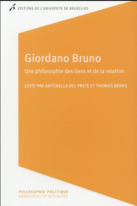 Emprunter Giordano Bruno. Une philosophie des liens et de la relation livre