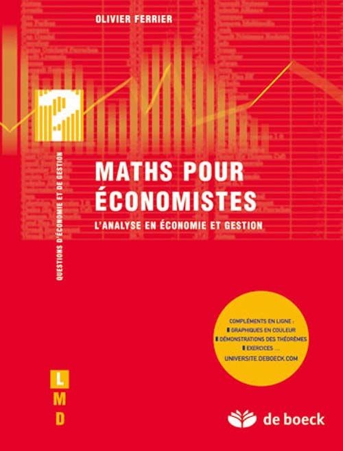 Emprunter Maths pour économistes. L'analyse en économie et gestion livre