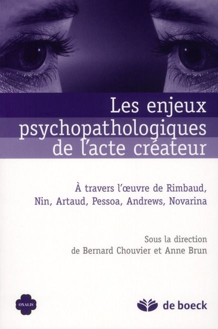 Emprunter Les enjeux psychopathologiques de l'acte créateur. A travers l'oeuvre de Rimbaud, Nin, Artaud, Pesso livre