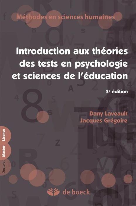 Emprunter Introduction aux théories des tests en psychologie et sciences de l'éducation. 3e édition livre