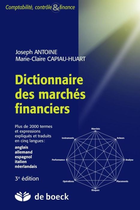 Emprunter Dictionnaire des marchés financiers. Plus de 2000 termes et expressions expliqués et traduits en cin livre
