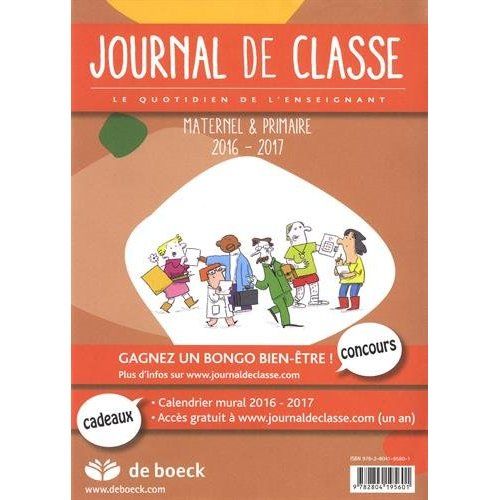 Emprunter Journal de classe du professeur maternel et primaire 2016 2017 - Recharge / Le quotidien de l'enseig livre