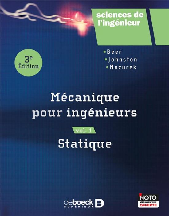 Emprunter Mécanique pour ingénieurs. Volume 1, Statique, 3e édition livre