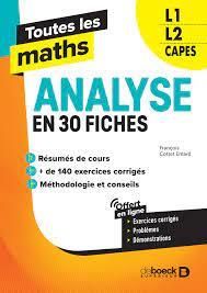 Emprunter Toutes les maths L1, L2, Capes. Analyse en 40 fiches, Edition 2021 livre