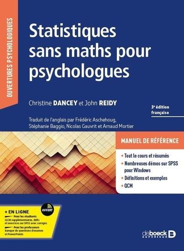 Emprunter Statistiques sans maths pour psychologues. 3e édition livre