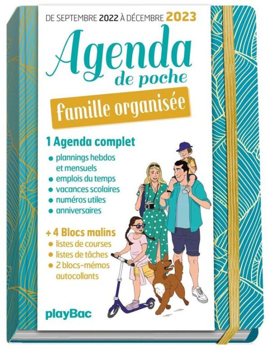 Emprunter Agenda de poche famille organisée. Couverture bleue, Edition 2022-2023 livre