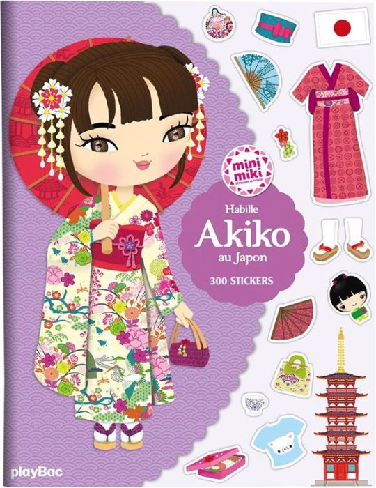 Emprunter Habille Akiko au Japon. Avec 300 stickers livre