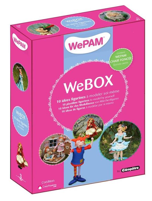Emprunter Webox : 10 idées figurines à modeler soi-même. Avec 2 boîtes de WePam (6 couleurs différentes) et 1 livre
