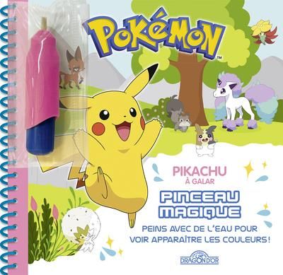 Emprunter Pokémon : Pikachu à Galar. Peins avec de l'eau pour voir apparaître les couleurs ! Avec 1 pinceau ma livre