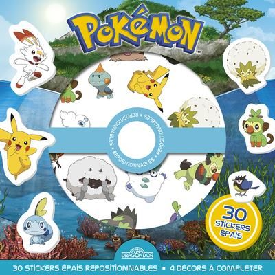 Emprunter Pokémon. 30 stickers épais repositionnables, 4 décors à compléter livre