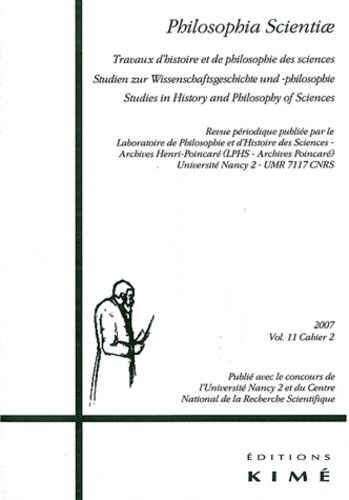 Emprunter Philosophia Scientiae Volume 11 N° 2/2007 livre