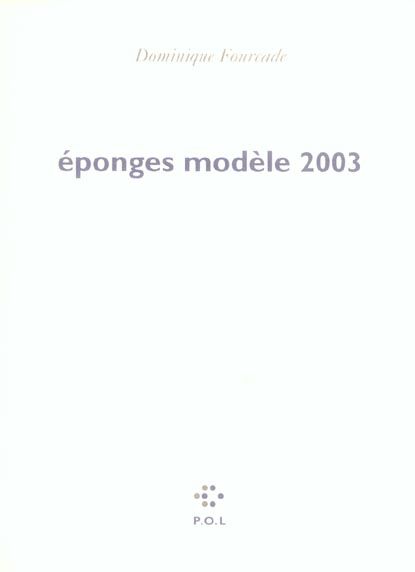 Emprunter Eponges modèle 2003 livre