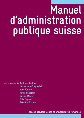 Emprunter Manuel d'administration publique suisse livre