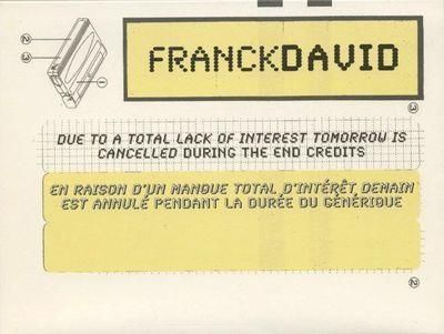 Emprunter Franck David. Edition bilingue français-anglais livre