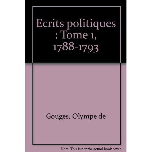 Emprunter ECRITS POLITIQUES T1 1788 1791 livre